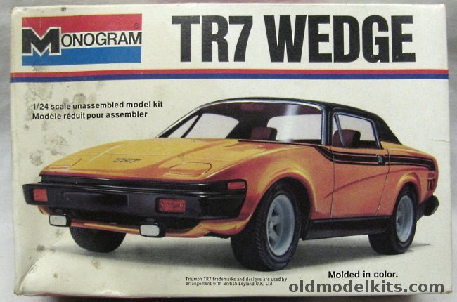 Monogram 1/24 British Leyland Triumph TR-7 Wedge, 2105 plastic model kit